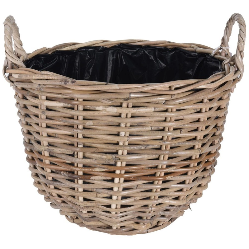 ORION Pot cover wicker BASKET with handles