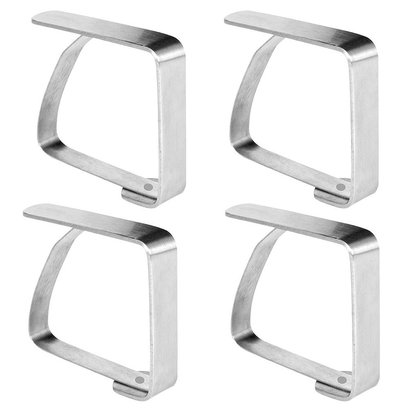 Tischdeckenklammern Tischdeckenhalter Tischtuchhalter aus Metall 4 Stk.