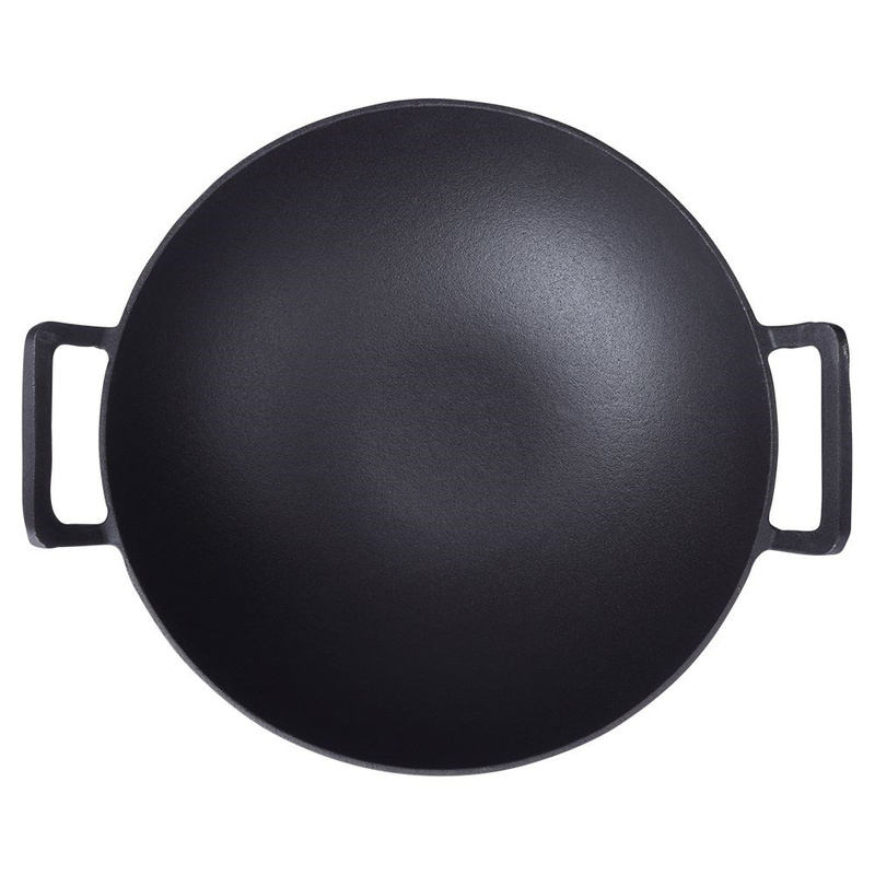 Gusseisenpfanne WOK-Pfanne Eisenpfanne Bratpfanne aus Gusseisen 36 cm