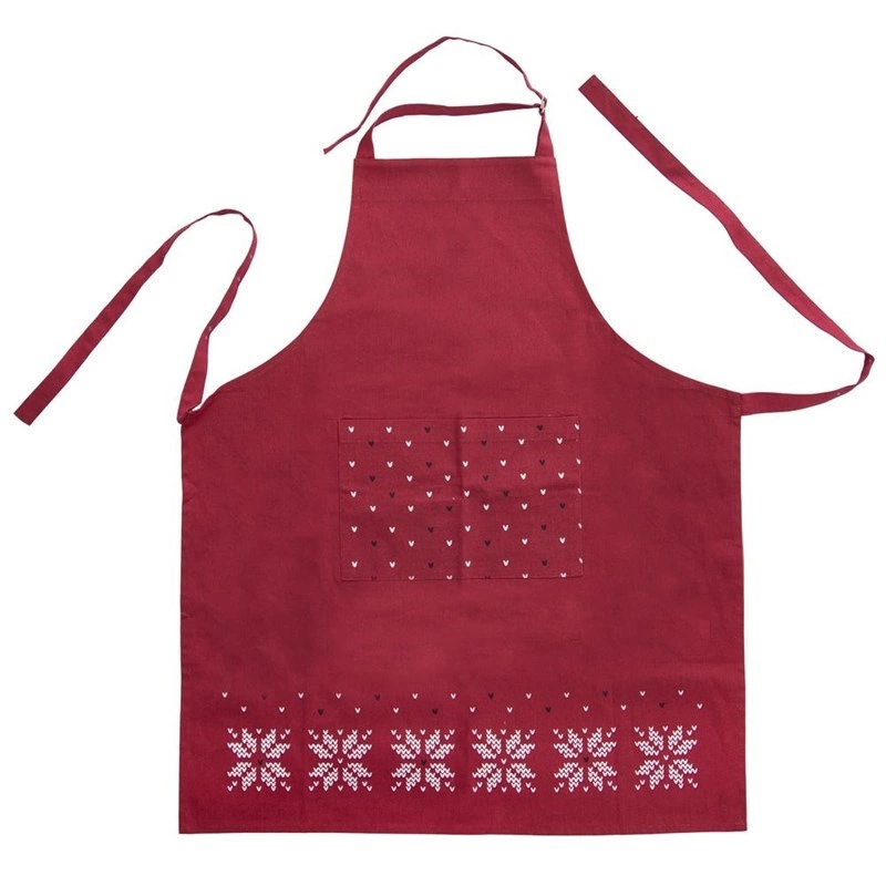 Küchenschürze KOCHSCHÜRZE Schutzschürze Weihnachten rot aus Baumwolle