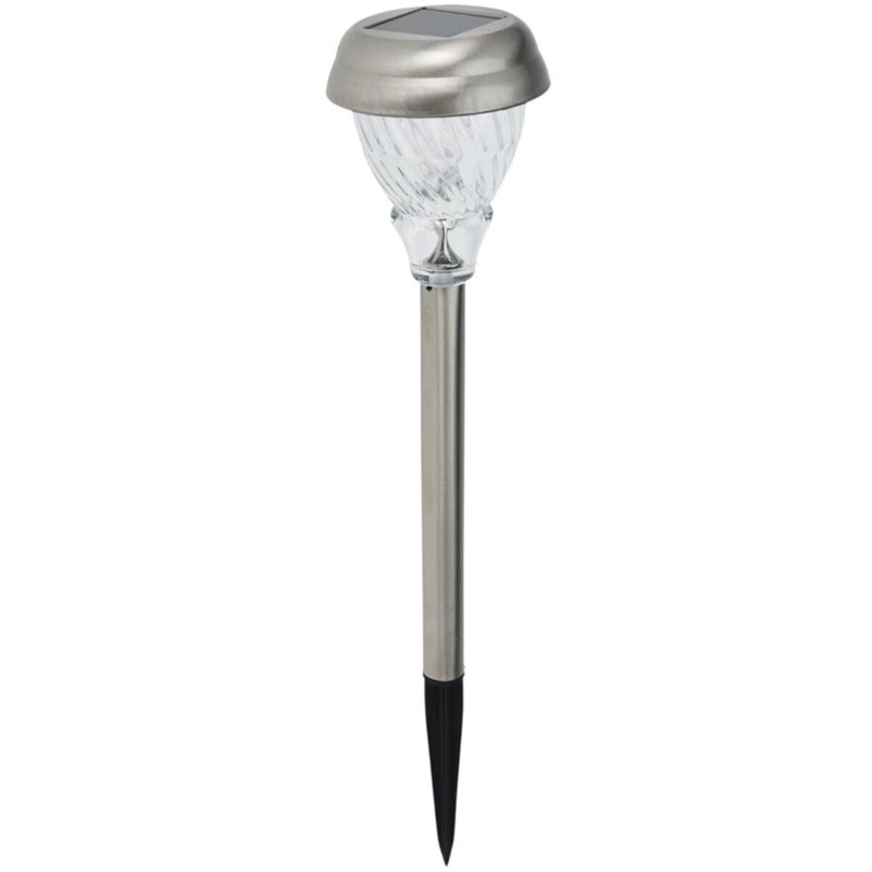 Solarlampe LED-Lampe Gartenlampe mit Erdspieß umweltfreundlich aus Stahl 40 cm