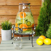 Drink Dispenser Stand Metal Black 23 cm