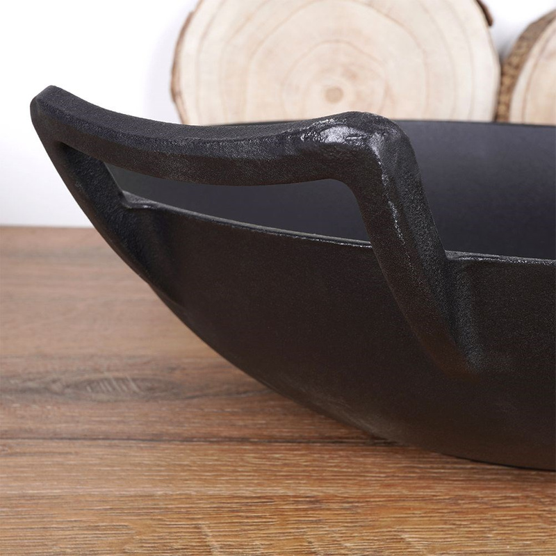 Gusseisenpfanne WOK-Pfanne Eisenpfanne Bratpfanne aus Gusseisen 36 cm
