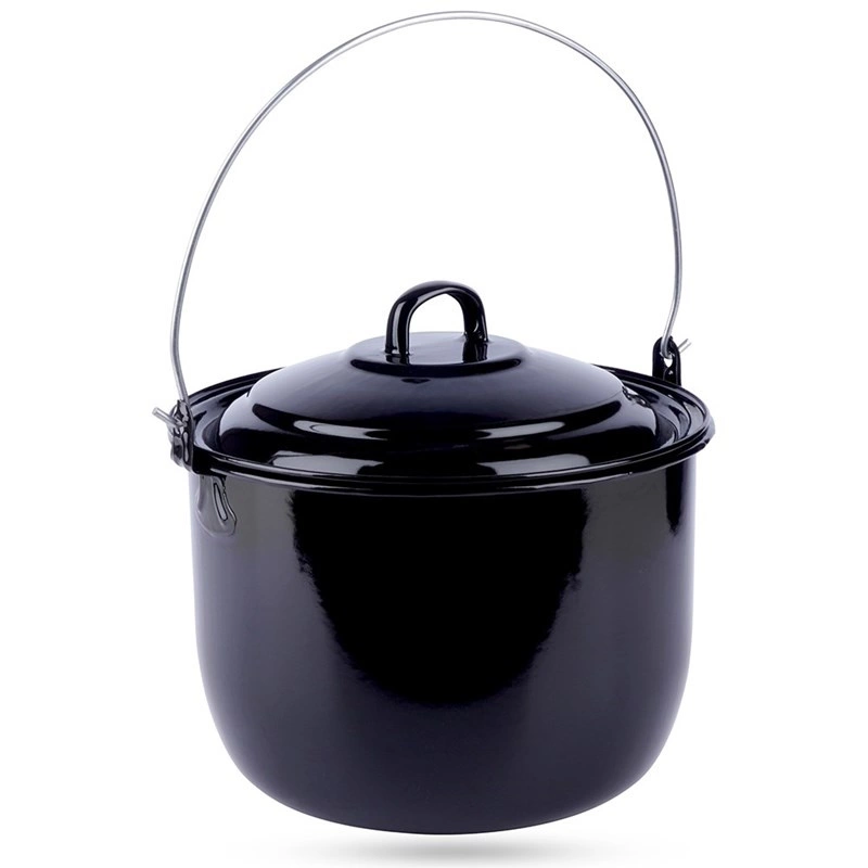 Cauldron with Handle Enamel with Lid 24 cm, 7.7 l