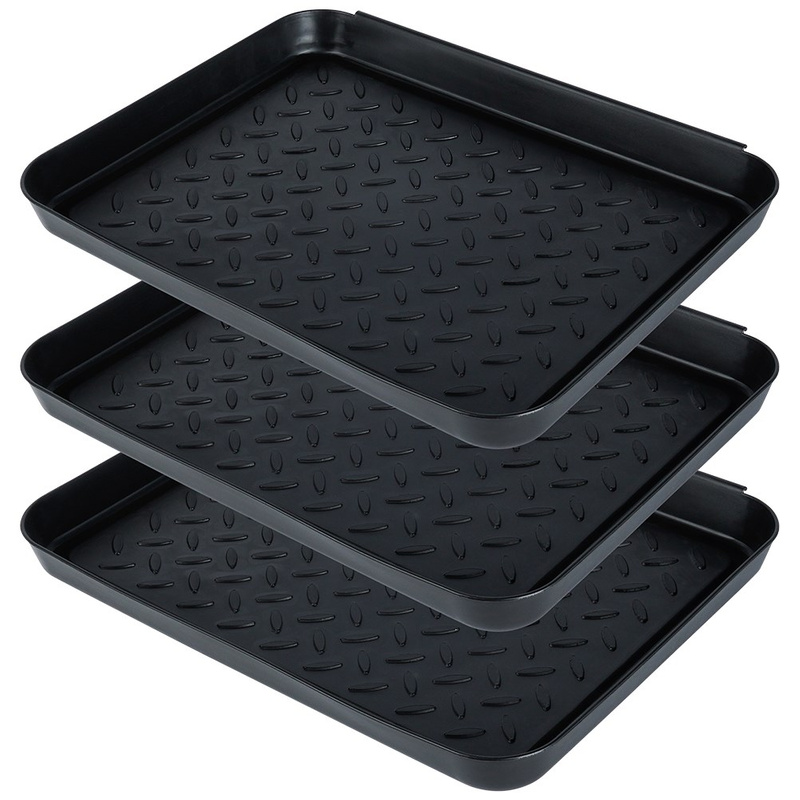 Schuhparkplatz Schuhmatte Schuhabtropfschale Schuhablage verbindbar 35x27 cm 3 Stk.