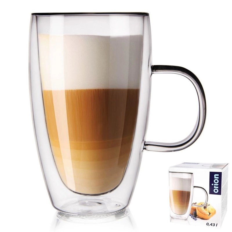 Teeglas Kaffeeglas Doppelwandig Gläser Thermoglas für Kaffee Tee 430 ml