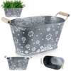 Plant Pot Metal Flowers 29.5 cm