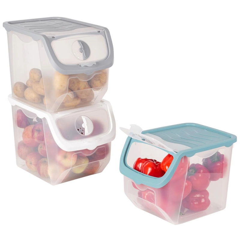 ORION Behälter Vorratsdose für Gemüse, Obst, Zwiebeln, Kartoffeln 12 L (3 Stück)