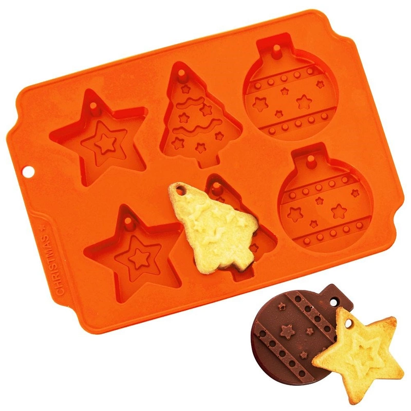 ORION Silicone mold for cookies Christmas ball tree star