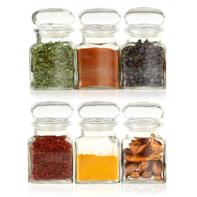 ORION Glass container for spices 120 ml, 6 pcs
