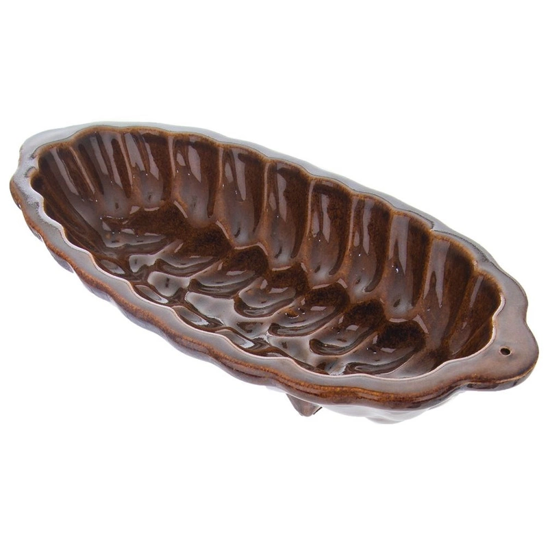 Backform für Hefezöpfe | Hefezopfform aus Keramik glasiert spülmaschinengeeignet 41x19x9 cm
