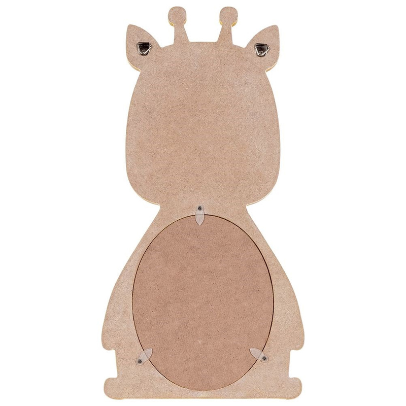 Wandspiegel Hängespiegel für Kinder Kinderzimmer zum Aufhängen mit Giraffe-Motiv robust dekorativ 35x17,5x1 cm