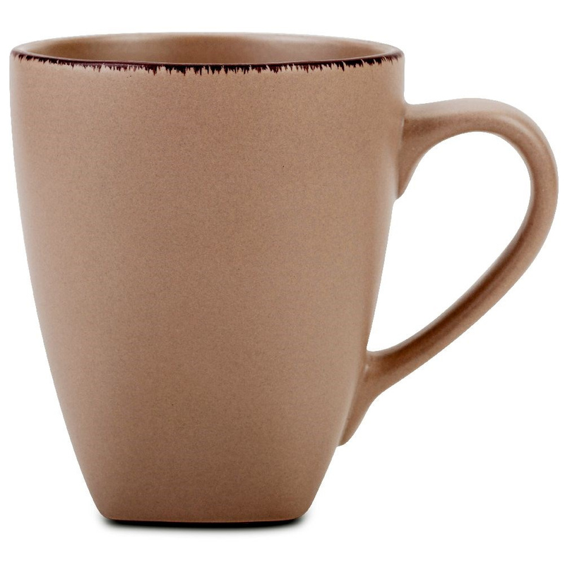 Kubek ceramiczny z uchem do picia kawy herbaty BROWN SUGAR 320 ml